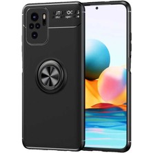 Kilifone - Xiaomi Redmi Note 10S - Kılıf Yüzüklü Auto Focus Ravel Karbon Silikon Kapak