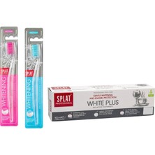 SPLAT White Plus Diş Macunu 100 ml ve Whitening Medium Diş Fırçası 2 Hassas Dişler İçin