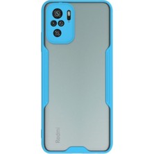 KZY Xiaomi Redmi Note 10S Kılıf Kamera Korumalı Colorful Kapak - Mavi