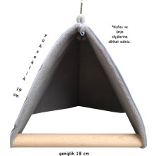 Kuş Arkadaşım Konur & Kayık Papağanı Uyku Salıncağı Rüzgar Kesen Çadır Salıncak Gri