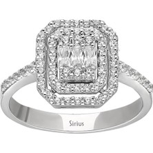 Sirius F Renk 0,63 Karat Baget Pırlanta Yüzük 0417R0246