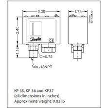 Danfoss Kp5  (8-32 Bar) 060-117166 - Presostat