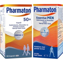 Pharmaton Essential Men 30 Kapsül + Pharmaton 50 Plus 30 Kapsül