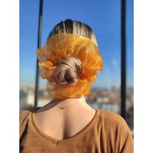 Melkady 121Y - Dev Boy Oversize Organze Scrunchie Saç Lastiği
