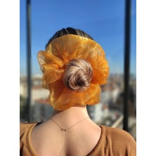 Melkady 121Y - Dev Boy Oversize Organze Scrunchie Saç Lastiği