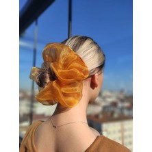 Melkady 121Y - Dev Boy Oversize Organze Scrunchie Saç Lastiği