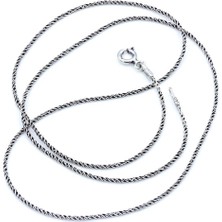 Akyüz Gümüş 45 cm Oksitli Gümüş Zincir