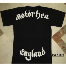 Orijin Motörhead England Siyah Erkek Tişört