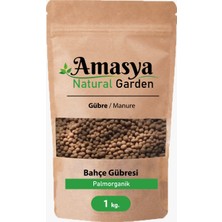 Amasya Natural Garden Palmorganik ( Çim Besleyen ) %20 Doğal Humus Dengeli N- P-K ile En Güçlü Çim ve Bahçe Gübresi 1 kg