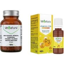 Venatura Beta Glukan, Ekinezya, Kuşburnu, Vitamin C ve Çinko 30 Kapsül + D3 Vitamini 1000 Iu 20 ml