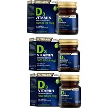 Nutraxin Vitals D3 Vitamini - D3 1000 Iu 120 Tablet X3 Adet