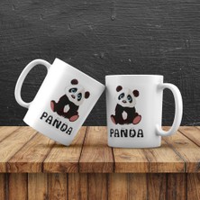 Hediyekanalı  Panda 2'li Set Panda Masa Lambası Işıklı Biblo Panda Kupa