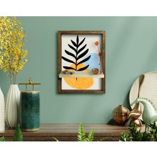 BK Doğal Masif Ahşap Çerçeveli Tablo Duvar Rafı-45