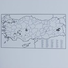 Evbuya Türkiye Haritası - Yapışkansız Tutunan, Taşınabilir Pratik Kullanışlı, Yazılıp Silinen Akıllı Kağıt