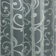 Perde Alemi Şal Desen Fransız Dantel Tül Perde,  100X260, Seyrek Pile, 1/2