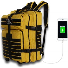 My Valice Smart Bag Army 50 Lt USB Şarj Girişli Outdoor Dağcı Sırt Çantası Sarı