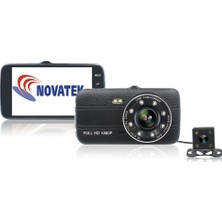 Novatek NT88D+32GB Full Hd 1080P 8 Adet LED 1 Adet Flash Işık Aydınlatmalı Gece Görüşlü Çift Yöne Araç Kamerası