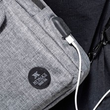 My Valice Smart Bag Usb'li Çapraz Göğüs Çantası 1505 Gri