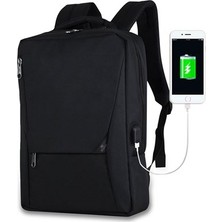 My Valice Smart Bag Active USB Şarj Girişli Slim Notebook Sırt Çantası Siyah