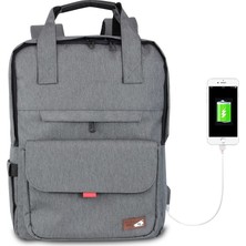 My Valice Smart Bag USB Şarj Girişli Akıllı Sırt Çantası 1205 Gri