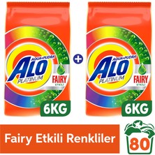 Alo Platinum Toz Çamaşır Deterjanı Fairy Etkili Renkliler İçin 6 kg + 6 kg