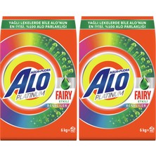 Alo Platinum Toz Çamaşır Deterjanı Fairy Etkili Renkliler İçin 6 kg + 6 kg