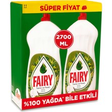 Fairy 2700 ml ( 2 x 1350 ml) Sıvı Bulaşık Deterjanı Elma Fırsat Paketi