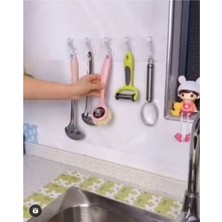 Davet 5'li 29*7 cm Şeffaf Güçlü Kendinden Yapışkanlı Kapı Duvar Askısı