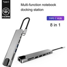 Anunnaki 8 In 1 Type-C Hub 87W Pd HDMI Ethernet Typec Çoklayıcı Dönüştürücü Adaptör