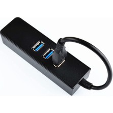 Wozlo 3 Port USB 3.0 Çoklayıcı Hub +1 Port Gigabit Ethernet Lan RJ45 Ağ Adaptörü