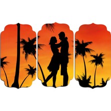 Renkselart Gün Batımı Romantik Mdf Tablo 3454