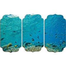 Renkselart Deniz Altı Balıklar Mdf Tablo 1790 (Model D)