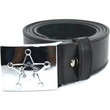 Trend Deri Özel Güvenlik Kemeri 4.5 cm Security Belt