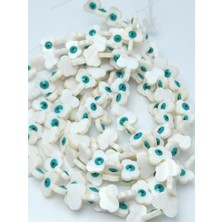 Livza Bijuteri Nazar Boncuklu Kelebek Model Sedef Doğaltaş Dizisi