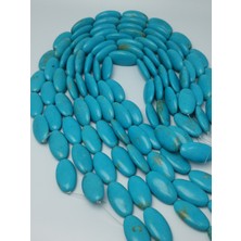 Livza Bijuteri Yassı Model Turkuaz Dizisi (28X15  mm )