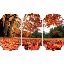 Renkselart Sonbahar Ağaçlar Yapraklar Mdf Tablo 0653 (Model D)