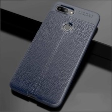 Kilifone - Xiaomi Mi 8 Lite - Kılıf Deri Görünümlü Auto Focus Karbon Niss Silikon Kapak