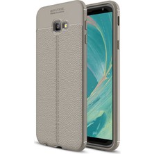 Kilifone - Galaxy J4 Plus - Kılıf Deri Görünümlü Auto Focus Karbon Niss Silikon Kapak