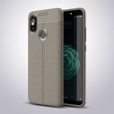 noktaks - Xiaomi Mi 8 - Kılıf Auto Focus Karbon Niss Silikon Kapak - Gri - T5280
