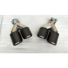 Akrapovic Akrapoviç Egzoz Ucu Karbon Çift Çıkış Açılı 2ADET 90MM Çarpraz