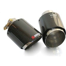 Akrapovic Akrapoviç egzoz ucu karbon yuvarlak tekli 90mm