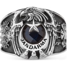 Anı Yüzük - Göktürkçe Türk Motifli Jandarma Yüzüğü