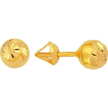 Bilezikhane 22 Ayar Altın Top Küpe Kalemli 1.50 gr