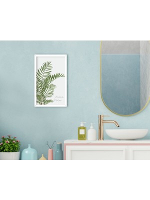 Bk Home Banyo Dekoratif Ahşap Beyaz Çerçeveli Tablo-11
