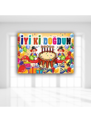 Süsle Bebek ve Parti İyiki Doğdun Afiş - 70cm x 50cm