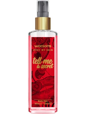 Watsons Tell Me A Secret Vücut Spreyi - Meyvemsi ve Tatlı Kadın Parfümü, 200 ml, Gliserin İçerir