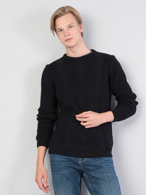 Colins Regular Fit Lacivert Erkek Trıko Kazak