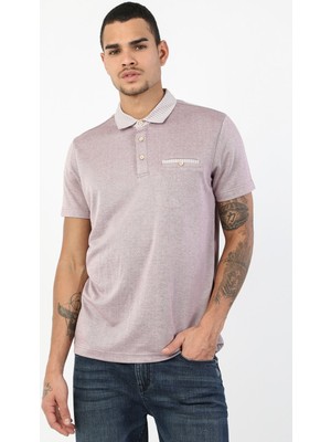 Regular Fit Polo Yaka Erkek Pembe Polo Kısa Kol Cl1046483