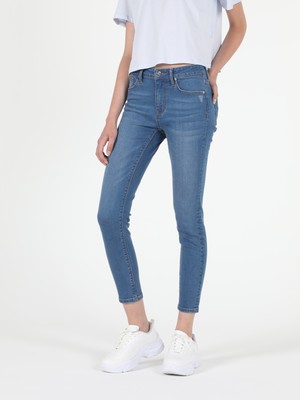 Colins 759 LARA Orta Bel Dar Paça Super Slim Fit Jean Kadın Jean Pantolon