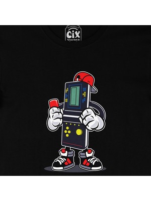 Cix Game Boy Siyah Tişört